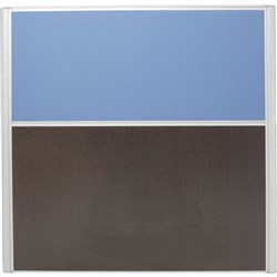 Rapidline Rapid Screen 1800W x 30D x 1250mmH Blue Fabric / Ironstone Base