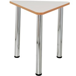 Sylex Quorum Geometry Meeting Table 60 Degree Triangle 750W x 740mmH Chrome And Off White