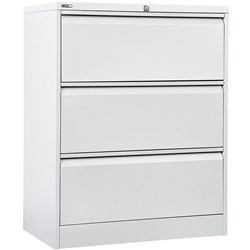 Rapidline Go Lateral Filing Cabinet 3 Drawer 900W x 473D x 1016mmH White