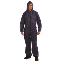 # COVERALLS DISPOSABLE MED-BLUE Hood,Elastic Waist, Cuff,Ankle*** CLEARANCE ***