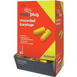 Maxisafe MaxiPlug Earplugs Disposable Uncorded 27dB Pack of 200