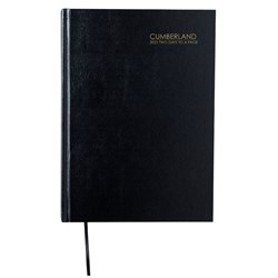 Cumberland Classic Diary A4 2 Pages To A Day Black