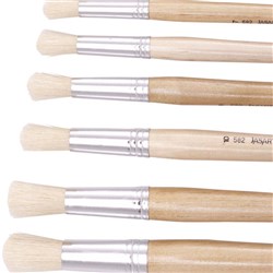 Jasart Hog Bristle Series 582 Round Brushes Size 2 Pack Of 12