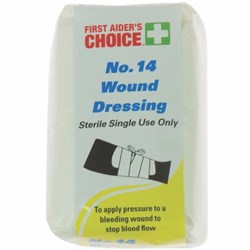First Aider's Choice Wound Dressings No.14 Single Use