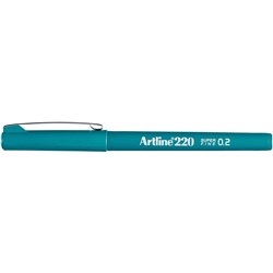 Artline 220 Fineliner Pen Super Fine 0.2mm Dark Green Pack Of 12