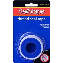 Sellotape Thread Seal Tape 12mm x 10m White