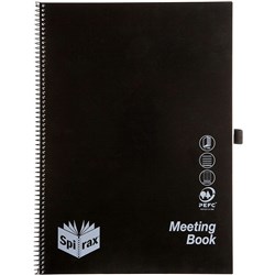 SPIRAX P703 BLACK PP MEETING BOOK A4 140 PAGE PK5