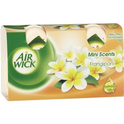 AIR WICK AIR FRESHENER 2x 60gm MINI SCENTS FRANGIPANI