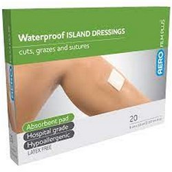 Aerofilm Plus Waterproof Island Dressing 9x10cm Box of 20