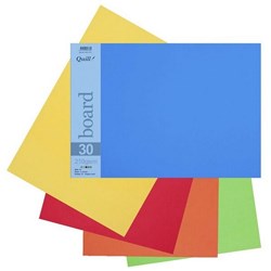 QUILL BOARD A3 210gsm BRIGHT Assorted Pack of 15