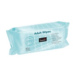 Bastion Adult Wet Wipes 21cm x 26cm 80 Sheets Carton of 20