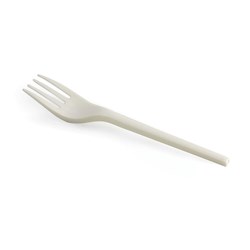 BioPak 100% Bioplastic PLA Disposable Fork Pack of 50