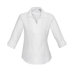 BIZ S312LT LADIES PRESTON 3/4 SLEEVE SHIRT WHITE 10