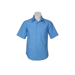 BIZ SH715 MENS METRO S/S SHIRT MID BLUE 4XL