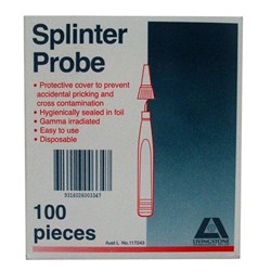 DISPOSABLE SPLINTER PROBES Box of 100