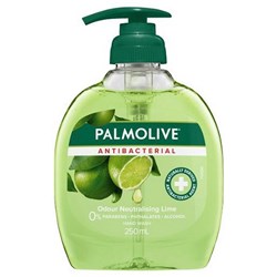 PALMOLIVE LIQUID HAND WASH ANTIBACTERIAL Odour Neutralising Lime Pump 250ml