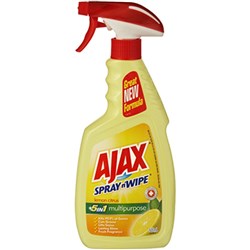 AJAX SPRAY N WIPE LEMON CITRUS 500ML SPRAY PUMP