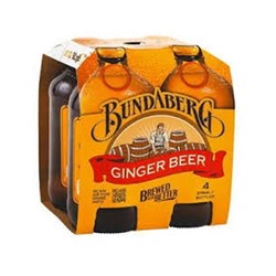 BUNDABERG BREWED GINGER BEER 375ML PK4