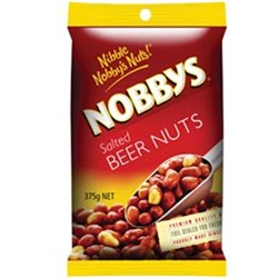 NOBBYS BEER NUTS SALTED 375GM