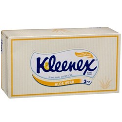 KLEENEX TISSUES EXTRA CARE ALOE VERA 3PLY BX95