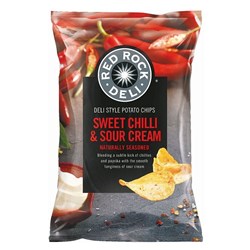 RED ROCK DELI CHIPS SWEET CHILLI & SOUR CREAM 165GM