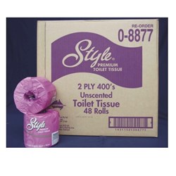 STYLE TOILET PAPER PREMIUM 2PLY 400SHT CTN48  0-8877