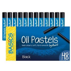 ZART BASICS OIL PASTELS Black Pack of 48