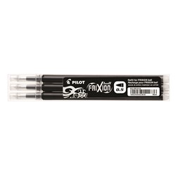 PILOT FRIXION 0.5MM PEN REFILL BLACK PK3