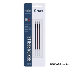 PILOT FRIXION REFILLS 0.5mm PACKS OF 3 COLOURS  BOX6