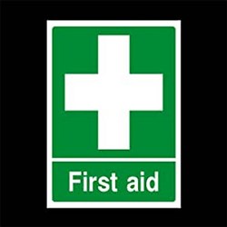 SIGN - FIRST AID - 150x200mm ADHESIVE STICKER
