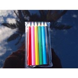 DATS HALF LENGTH COLOURED Pencils Assorted Wallet of 6