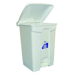 Edco Handy Step 47 Litre Rubbish Bin With Pedal White