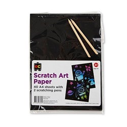 SCRATCH ART PAPER A4 Pack of 40