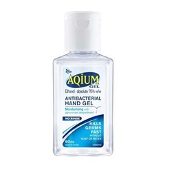 AQIUM ANTIBACTERIAL HAND GEL SANITISER 60ML