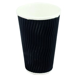 CAPRI INSULATED COFFEE CUP Black Double Wall Cool Wave 460ml 16oz Carton of 500