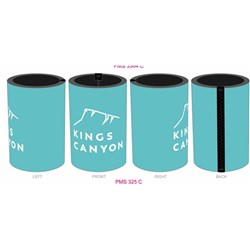 7.5mm Sublimated Cooler Aqua PMS 325 C Kings Canyon Logo *** Air Freight ***