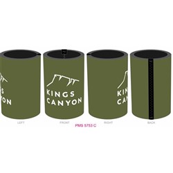 7.5mm Sublimated Cooler Khaki PMS 5753 C Kings Canyon Logo *** Air Freight ***