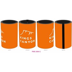 7.5mm Sublimated Cooler Orange PMS 3564 C Kings Canyon Logo *** Air Freight ***