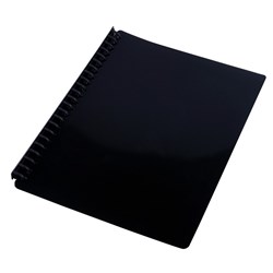 REFILLABLE DISPLAY BOOK A4 Gloss Black 20 Pocket