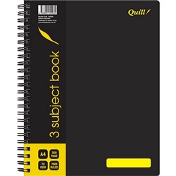 QUILL 3 SUBJECT NOTEBOOK No. Q599