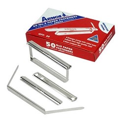 ARNOS No.3 METAL PAPER FASTENERS 3 PART BX50