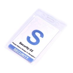 ID Card Holder Portrait PVC Economy 61x86mm Insert Size 67x108mm Outer Size