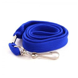 LANYARD 12MM FLAT BLUE SWIVEL CLIP