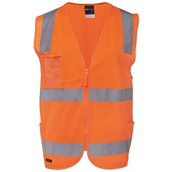 JB's HV (D+N) ZIP SAFETY VEST ORANGE L