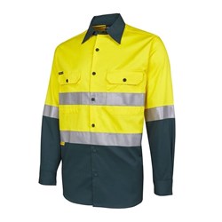 JB's HV (D+N) L/S 150G W/SHIRT YELLOW/NAVY M