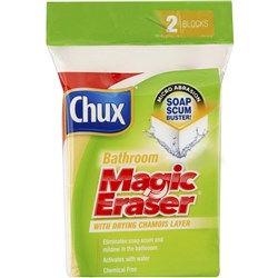 CHUX BATHROOM MAGIC ERASER WITH DRYING CHAMOIS LAYER PK2