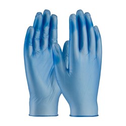 DISPOSABLE GLOVE BLUE VINYL Lightly Powdered Pack of 100 XL