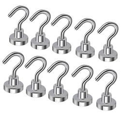 Magnetic Hook 8kg Capacity Pack of 12