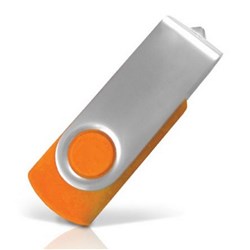 FLASH DRIVE SWIVEL ORANGE 32GB