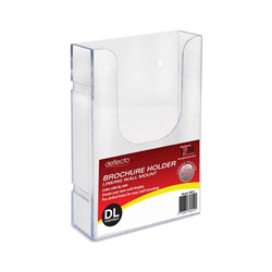 Deflecto Extra Capacity Wall Mount Brochure Holder DL Clear